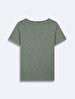 Basic Short Sleeve U-neck Regular Green T-shirt