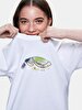 Sign With Print Short Sleeve Regular White T-shirt