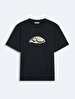 Sign With Print Short Sleeve Regular Navy T-shirt