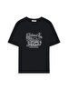 Print With Print Short Sleeve Black T-shirt