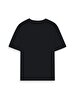 Print With Print Short Sleeve Black T-shirt