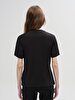 Print With Print Short Sleeve Black T-shirt