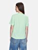 With Print Short Sleeve Si̇gned Regular Green T-shirt