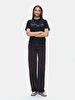 With Print Short Sleeve Si̇gned Regular Black T-shirt