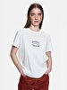 Regular Print Ribbed White T-shirt