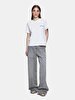Print Ribbed Regular White T-shirt