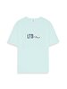 Sign With Print Short Sleeve Regular Blue T-shirt