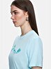Regular Si̇gned Short Sleeve Blue T-shirt