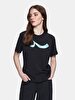 Regular Si̇gned Short Sleeve Black T-shirt