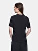 Regular Si̇gned Short Sleeve Black T-shirt