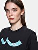 Regular Si̇gned Short Sleeve Black T-shirt
