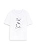 Regular Crew Neck Short Sleeve Print White T-shirt
