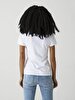 Short Sleeve Basic V-neck Slim White T-shirt