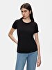 Short Sleeve Basic Crew Neck Slim Black T-shirt