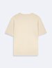 Crew Neck Basic Crop Beige T-shirt