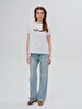 Sign With Print Short Sleeve Regular White T-shirt