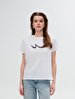 Sign With Print Short Sleeve Regular White T-shirt