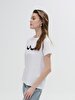 Sign With Print Short Sleeve Regular White T-shirt
