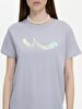 Sign With Print Short Sleeve Regular Lilac T-shirt