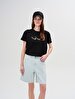 Sign With Print Short Sleeve Regular Black T-shirt