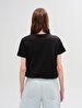 Sign With Print Short Sleeve Regular Black T-shirt
