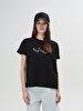 Sign With Print Short Sleeve Regular Black T-shirt