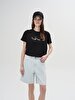 Sign With Print Short Sleeve Regular Black T-shirt