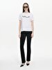Sign With Print Short Sleeve Regular White T-shirt