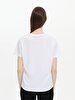 Sign With Print Short Sleeve Regular White T-shirt