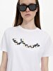 Sign With Print Short Sleeve Regular White T-shirt