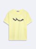 Sign With Print Short Sleeve Regular Yellow T-shirt