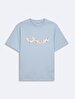 Sign With Print Short Sleeve Regular Blue T-shirt