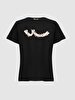 Sign With Print Short Sleeve Regular Black T-shirt