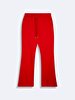 Waist Elastic Straight Leg Basic Red Tracksuit
