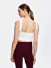 Spaghetti Strap Square Collar Crop Slim White Athlete