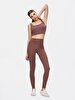 Spaghetti Strap Square Collar Crop Slim Brown Athlete