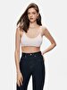 Striped Print Crop Spaghetti Strap Pink Athlete