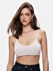 Striped Print Crop Spaghetti Strap Pink Athlete