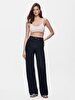 Striped Print Crop Spaghetti Strap Pink Athlete