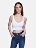 V-neck Crop Slim White Athlete