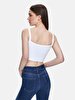 V-neck Crop Slim White Athlete