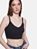 V-neck Crop Slim Black Athlete