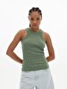 Spaghetti Strap Crew Neck Grey Athlete