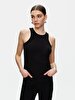 Spaghetti Strap Crew Neck Black Athlete