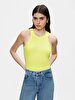 Spaghetti Strap Crew Neck Yellow Athlete