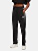 Embroidered Print Relaxed Black Tracksuit