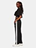 Embroidered Print Relaxed Black Tracksuit