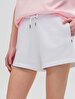 Waist Elastic Mini White Shorts