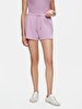 Waist Elastic Mini Purple Shorts