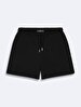 Waist Elastic Mini Black Shorts